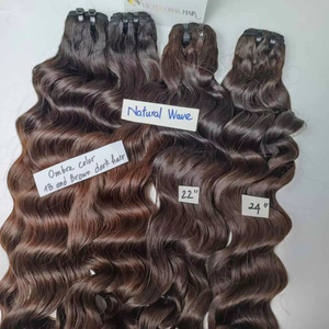 Extensiones de Cabello Humano Virgen Camboyano con Ondas Naturales Ombre 1B, Doble Trama Genius, Cabello Humano Suave de Primera Calidad - Product Image 1