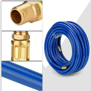 Vente chaude 300 PSI Tuyau d'air court léger et robuste <span class=keywords><strong>3</strong></span>/8 pouces X <span class=keywords><strong>6</strong></span> pieds 1/<span class=keywords><strong>4</strong></span> pouces. Raccords MNPT Tuyau <span class=keywords><strong>de</strong></span> compresseur d'air - Product Image 4
