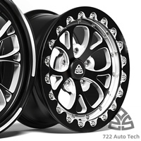 Jantes forgées sur mesure 722Auto en alliage pour course de dragster, avec beadlock, 17x4.5 15x80 5x114.3 pour Ford SUV C8 M5, jantes de voiture de course