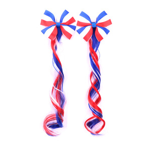Vente en gros de pinces à cheveux avec nœuds décoratifs pour la fête de l'Indépendance, extensions de cheveux, accessoires pour cheveux du 4 juillet pour enfants et adultes - Product Image 6