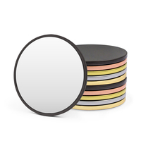 Miroir cosmétique à main carré double face Logo personnalisé Petit miroir de poche pliable de voyage portable pour femmes