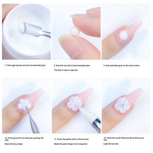 Gel per Estensione Unghie Non Appiccicoso Francese in Offerta |   15ml Rosa/<span class=keywords><strong>Nude</strong></span>/Bianco/Trasparente |   Manicure Professionale di Qualità da Salone |   Durevole - Product Image 3