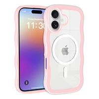 Nouvelle coque magnétique transparente ondulée en PC rigide avec pare-chocs en TPU antichoc pour iPhone 17 Air 17 Pro Max