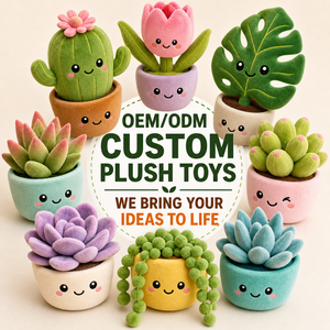 Jouets en peluche personnalisés OEM ODM : Succulentes, <span class=keywords><strong>Cactus</strong></span>, Tulipes, Monstera – Commande en gros de peluches personnalisées de haute qualité - Product Image 2