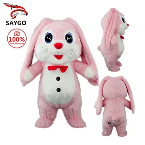 Saygo Bestseller Plüsch CE 2 M/2,6 M aufblasbares Kaninchen Cartoon Charakter Hase Maskottchen Kostüm Cosplay-Anzug für Erwachsene