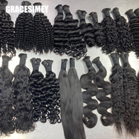 Cheveux humains vierges bruts du Cambodge en gros pour tresses bohèmes, sans trame, double épaisseur, extensions de cheveux humains pour tressage