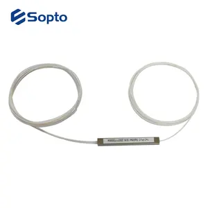 Sopto Fiber optik Splitter 1*2 1*4 1*8 1*16 1*32 1*64 konektörü olmadan 0.9mm G.657.A1 çelik boru tipi PLC Splitter