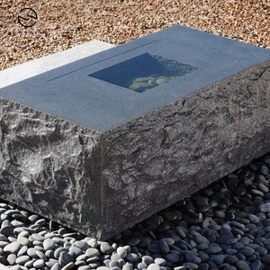 Grande fontaine d'eau décorative de jardin extérieur en <span class=keywords><strong>granit</strong></span> avec terrasse et marbre en pierre durable - Product Image 6
