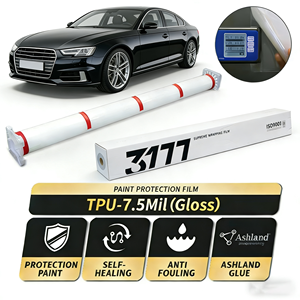 Film transparent FANNA ultra-léger 7,5 mil PPF 1,52*15M TPH auto-réparateur anti-jaunissement pour carrosserie, application 99%, garantie 5 ans - Product Image 3
