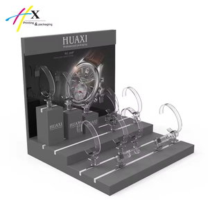 Huaxin hiển thị bằng gỗ xem Showcase tùy chỉnh <span class=keywords><strong>Acrylic</strong></span> khe cắm bằng gỗ <span class=keywords><strong>Acrylic</strong></span> xem đứng hiển thị cho cửa hàng - Product Image 3