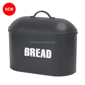 Özelleştirilmiş Vintage büyük ekmek hava geçirmez saklama kutusu ekmek kutusu Metal