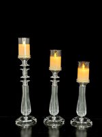 Ensemble de 3 porte-bougie en acrylique, décoration de mariage, centre de table, porte-bougie en acrylique, décoration de fête, décoration de mariage