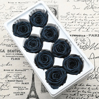 Vente en gros de roses séchées de 4-5 cm, têtes de roses préservées, roses au toucher réel, boîte de roses éternelles, cadeau de mariage