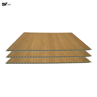 Panneau mural en WPC à grain de bois imperméable, feuille composite bois-plastique décorative pour la décoration de la chambre à coucher et du salon