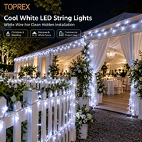 Guirlandes lumineuses LED TOPREX blanc froid, étanches IP65, qualité commerciale, pour mariage, fête, décoration de sapin de Noël