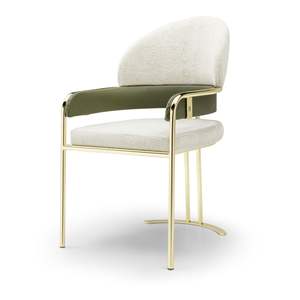 Silla de Comedor de Acero de Lujo Safir, Muebles Modernos Tapizados para Restaurante con Acolchado - Product Image 1