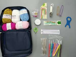 <span class=keywords><strong>Kit</strong></span> Set da Uncinetto SHJ per Principianti Adulti con Filato, Borsa per Accessori, Componenti e Forniture per Artigianato Fai-da-Te - Product Image 5