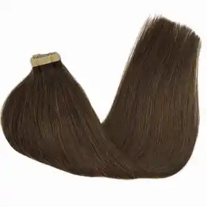 Tape In Hair Extensions Remy #4 Dark Brown Color Straight Invisible Extension Human Hair Extension Tape In