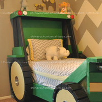 Car-shaped Kids Multifunctional Single Bed Creative & Unique Solid Wood Bed for Children kids bed with storage Customization