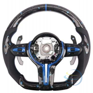 Volante in Fibra di Carbonio e Pelle Personalizzato per <span class=keywords><strong>BMW</strong></span> F80 M3 F11 F31 F01 F07 X4 F26 F06 F87 F44 F87 M2 X1 F48 F34 F26 F21 F12 - Product Image 5