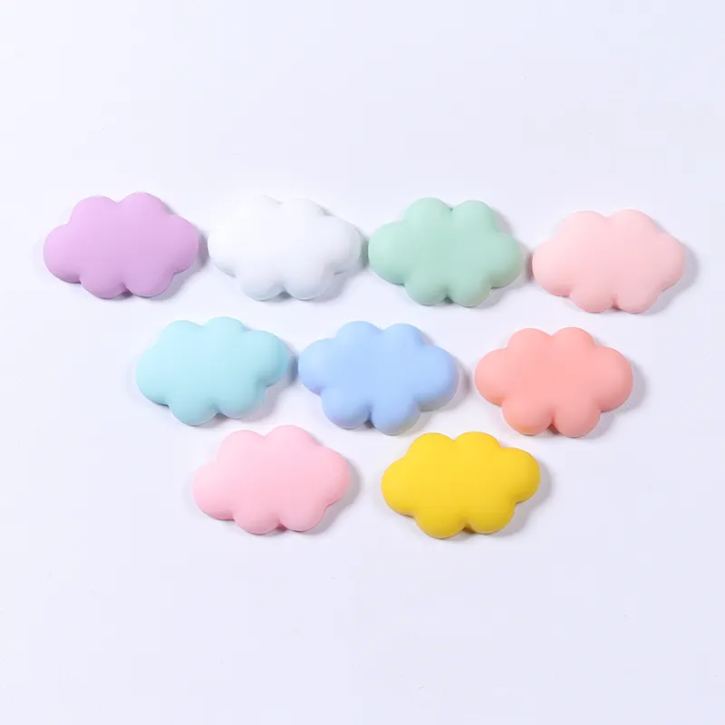 Bulk colorful Flat back Resin flaky clouds resin add hook cabochon charms for hair clip phone case Jewelry decorations
