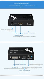 แจ็คหูฟังขนาด 3.5 มม. ช่องสัญญาณเสียงออก <span class=keywords><strong>Dvi</strong></span>+Audio(Spdif+R/L) ตัวแยกสัญญาณเสียงวิดีโอ ได้รับการรับรอง Fcc/Ce - Product Image 3