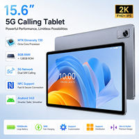 Tablet PC Android 14 de 15.6 Pulgadas con Pantalla Grande, MT6833 Octa Core, Soporte 5G, NFC, Batería de 12000mAh, para Negocios y Entretenimiento