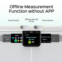 Balance connectée intelligente pour le suivi de la santé et du fitness, 8 électrodes, mesure de la graisse corporelle, alimentation par batterie, synchronisation via application BLE, capacité 180 kg