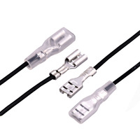 Connecteur rapide à sertir pour câble électrique automobile, borne femelle en laiton étamé, type pique