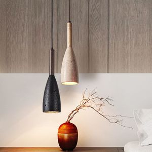 Luminaire suspendu de style japonais Wabi Sabi vintage, abat-jour en acrylique jaune travertin, éclairage LED pour la maison, la chambre, l'hôtel, la maison d'hôtes - Product Image 2