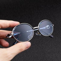 Gafas de Sol KAJILA al por Mayor, Modernas y a la Moda, con Logotipo Personalizado, Marco Ovalado de Metal, Protección UV400, para Hombre