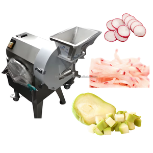 Machine de découpe commerciale pour fruits et légumes : Équipement de tranchage, de déchiquetage et de découpe en dés pour pommes de terre, carottes, mangues, tomates - Product Image 3
