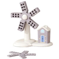 En gros, dessous de plat en silicone motif moulin à vent, multifonctionnel, pliable, résistant à la chaleur et antidérapant, pour la protection de la table de cuisine