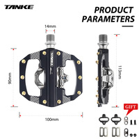 Pédale de VTT avec double plateforme, pédales de vélo multi-usages avec crampons, remplacement pour le système de pédale de vélo de montagne SPD