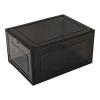 Boîte de rangement pour chaussures empilable et pliable, étagères en plastique, boîte à chaussures transparente, présentoir pour chaussures