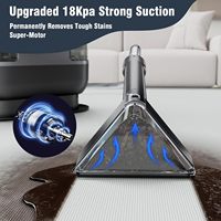 Nettoyeur de tapis et de taches électrique portable de haute qualité, 18 Kpa, nouvelle vente directe d'usine, fonction aspirateur humide et sec pour la maison