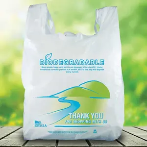 Vente en gros sac poubelle en plastique biodégradable compostable en rouleau