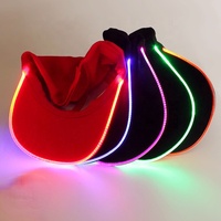 ENVÍO GRATUITO Gorras de Béisbol Deportivas con Luces LED RGB Intermitentes Rojas, Estilo Hip Hop, Sin Estructura, Lisas, con Luces LED en Venta