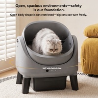 Bac à litière automatique pour chat, à ouverture supérieure, autonettoyant intelligent, capacité de 4L pour litière et 9L pour les déchets, contrôle par application Wi-Fi, idéal pour les maisons multi-chats