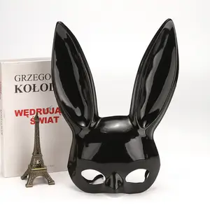 O036 Bunny maskesi cadılar bayramı Bunny maskesi noel bar KTV maskeli parti Bunny kulaklar