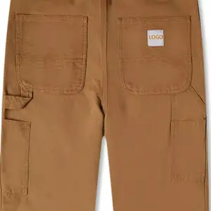 Pantaloni personalizzati da uomo kaki doppio ginocchio carpentiere denim pittore pantalone trend jeans cargo per uomo pantaloni cargo jogger