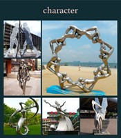 Sculpture abstraite en acier inoxydable sculpté creux de grande taille, design arbre, avec éclairage, pour la décoration de jardins d'hôtels et de complexes hôteliers BLVE