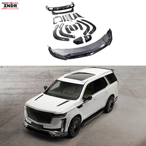 For Escalade MSY-Style Carbon Fiber Body Kit New Self-adhesive Widebody Spoiler Front Lip Diffuser 2020+ Includes <b>Other</b> - Product Image 1