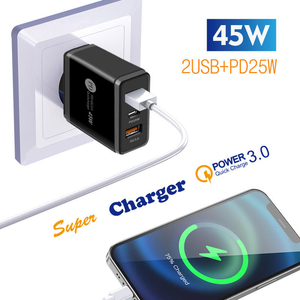 Cargador DENIXI de 45W PD Tipo C Portátil con Cable de Datos USB, Carga Rápida QC3.0, Enchufes de Cargador de Pared para Teléfono - Product Image 2