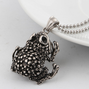 Collar con Colgante de Sapo de Acero Inoxidable de 60 cm, Joyería Unisex con Signo Zodiacal Animal, Regalo - Product Image 2