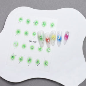 Farbverlauf Nagel dekoration 3D Silber Linien <span class=keywords><strong>Nail</strong></span> Art Decals Relief Star Herzförmige DIY Nagel aufkleber - Product Image 2