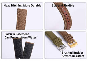 สายนาฬิกาไนลอนผ้าใบสำหรับเปลี่ยน rolx OMG <span class=keywords><strong>Apple</strong></span> iWatch สมาร์ทวอทช์สายรัดข้อมือ sailcloth 20มม. 22มม. - Product Image 3