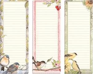 Ensemble de bloc-notes magnétiques oiseaux saisonniers actuels, 12 modèles, blocs-notes de 30 feuilles, liste de courses, notes à faire - Product Image 2