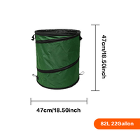 Sac à feuilles de jardin pliable, poubelle pliable, seau à débris de jardin, collecteur de déchets végétaux, gain de place, nettoyage de la pelouse