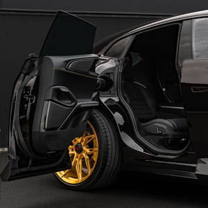 Jantes en alliage d'aluminium forgé compatibles Purosangue, 35 mm ET, neuves, 19-21 pouces, finition chrome SU7, design à cinq branches, universelles 100 mm - Product Image 3